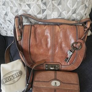 Fossil Brown Leather Women's Bag